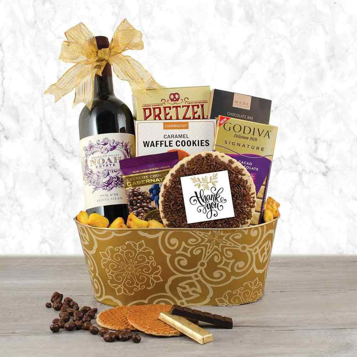 Much Appreciated Red Wine Gift Basket